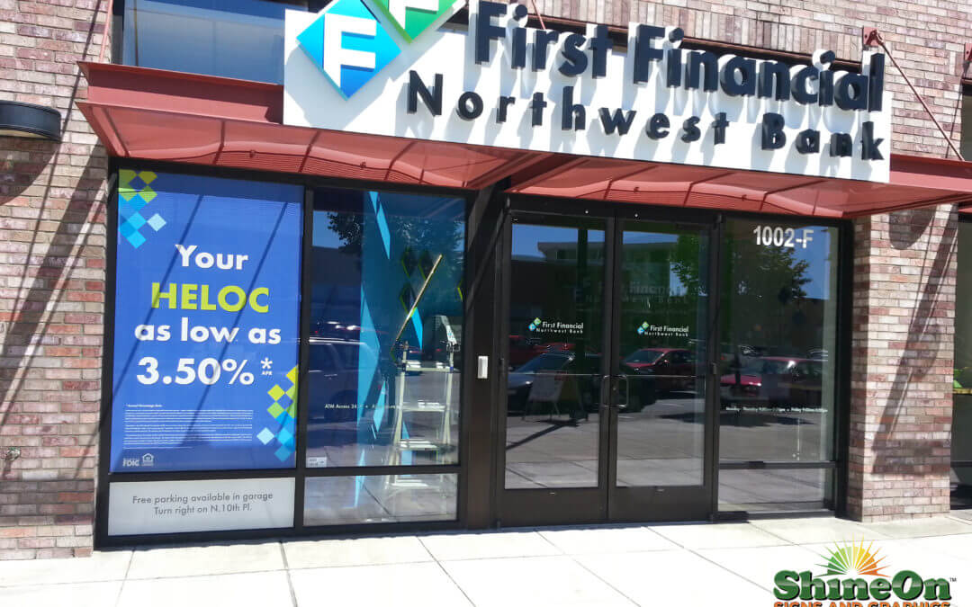 Renton, WA- First Financial Northwest Bank: Using Window Graphics as A - First Financial Northwest Bank Renton Wa
